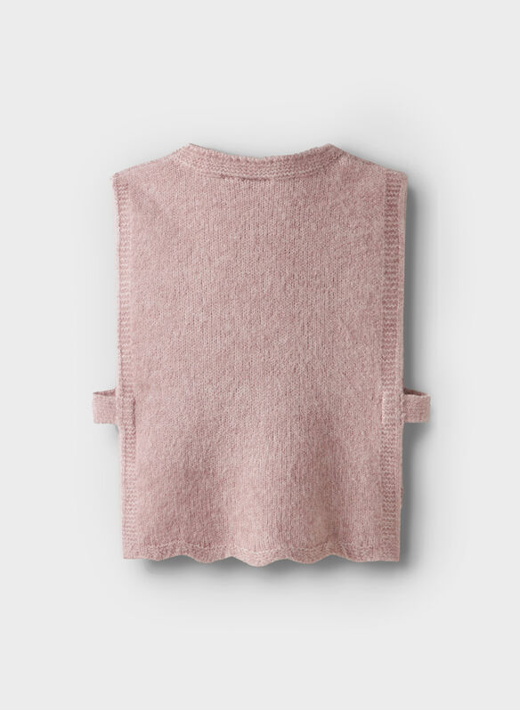 GILET IN MAGLIA LEA BAMBINA, BURNISHED LILAC PINK, medium