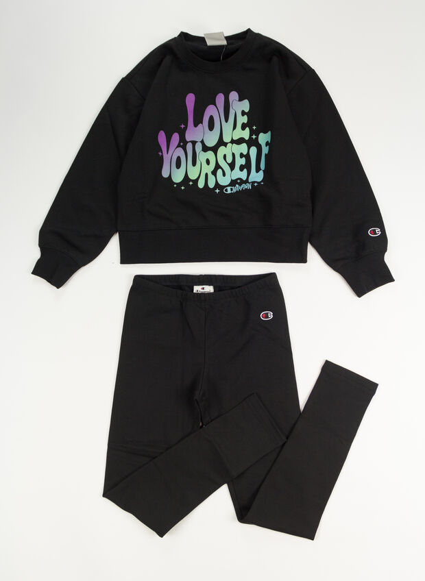 TUTA GIROCOLLO GRAPHIC RAGAZZA, KK001 BLK, large
