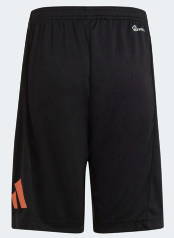 BERMUDA TRAIN ESSENTIALS AEROREADY LOGO JUNIOR, BLKORANGE, small