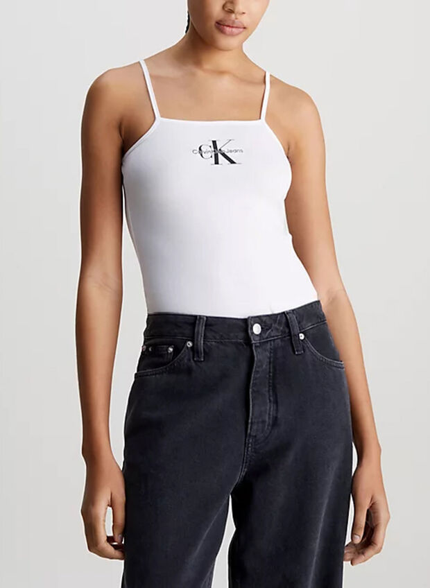 BODY CON MONOGRAMMA, YAF WHT, large