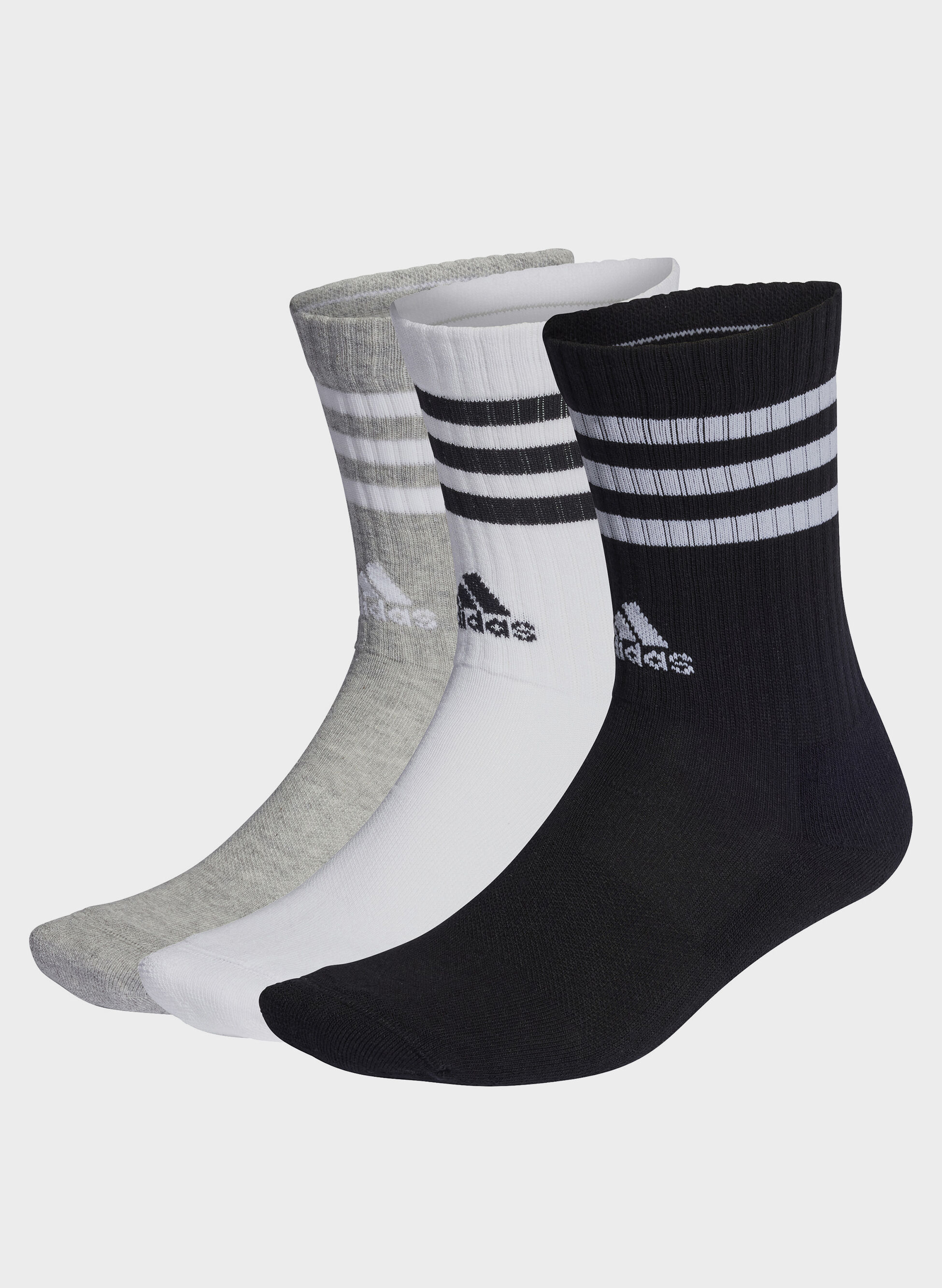 CALZA 3-STRIPES CUSHIONED 3-PAIA UNISEX M