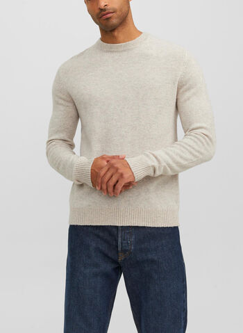 MAGLIONE GIRO, SAND PANNA, small