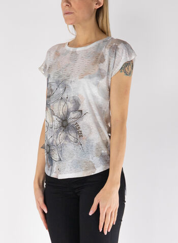 T-SHIRT SUBLIMATICA STAMPA FLOREALE, 2222 BEIGE, small