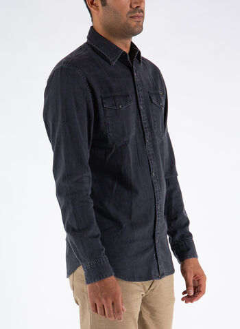 CAMICIA SHERIDAN, BLK DENIM, small