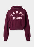 FELPA LOGO RICAMATO HOODIE, V11 BORDO, thumb