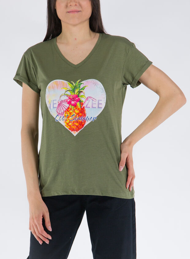 T-SHIRT FIAMMATA SCOLLO V STAMPATA, , large