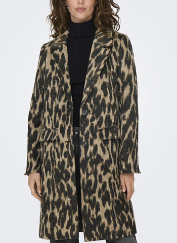 CAPPOTTO VALBORG ANIMALIER, BLACK, small