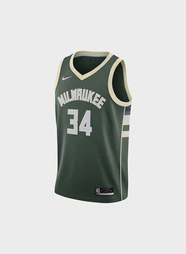 CANOTTA NBA GIANNIS ANTETOKOUNMPO MILWAUKEE SWINGMAN, 329GREEN, large