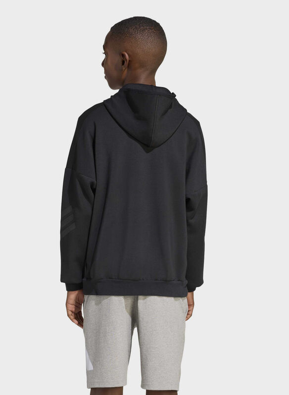 FELPA FUTURE ICON FULL ZIP RAGAZZO, BLK, medium