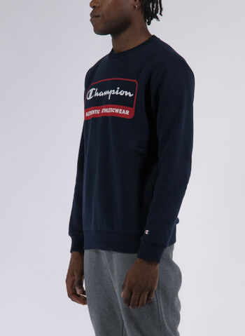 FELPA GIROCOLLO CON LOGO, BS501 NVY, small