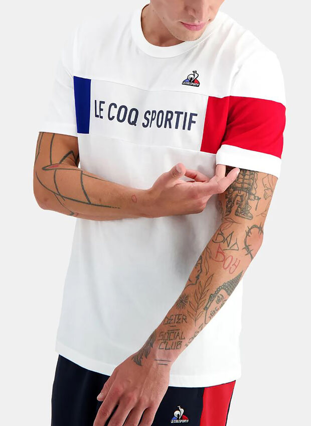 T-SHIRT TRICOLOR, WHT, large