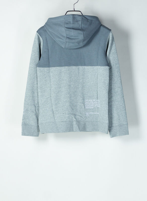 FELPA CON CAPPUCCIO IN FRENCH TERRY RAGAZZO, 063GREY, medium