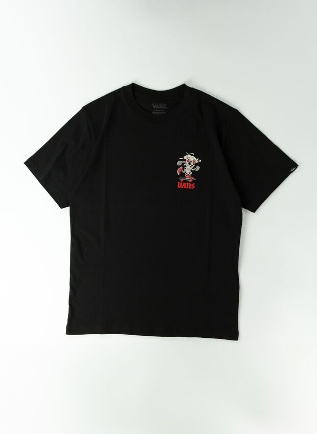 T-SHIRT PIZZA SKULL RAGAZZO, BLK, large