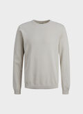 MAGLIONE GIROCOLLO BASIC ESSENTIAL, MOONBEAM TORTORA, thumb