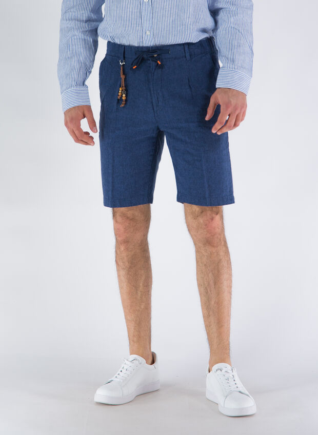 BERMUDA MISTO LINO, 0794 NVY, large