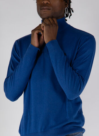 MAGLIONE 1/2 ZIP MISTO COTONE, 237 AVIO, small