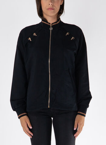 FELPA FULL ZIP, 22222 BLK, small