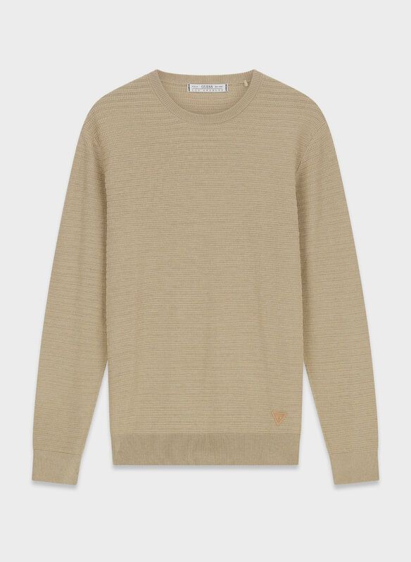 MAGLIONE OPERATO, G036 BEIGE, medium