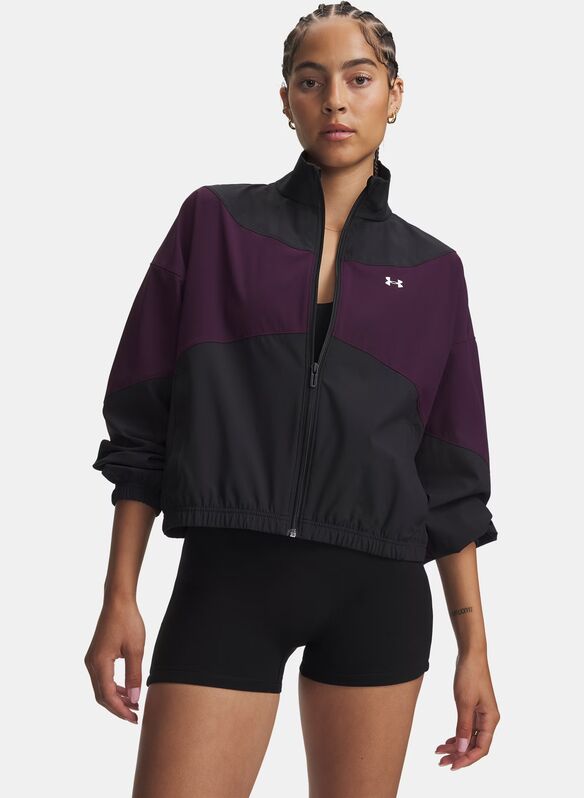 JACKET RIVAL WOVEN, 0002 BLKPURPLE, medium