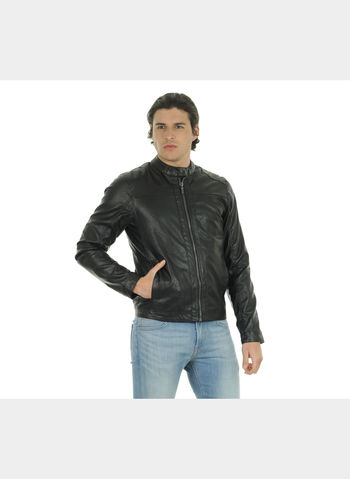 GIUBBOTTO ECOPELLE , 70155BLK, small