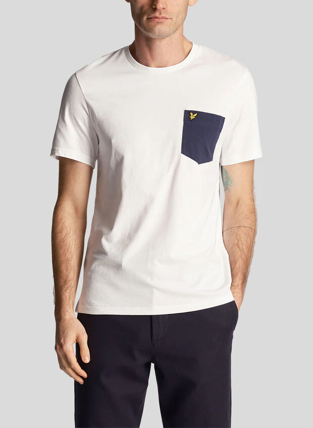 T-SHIRT CON TASCHINO, Z660 WHTNVY, large