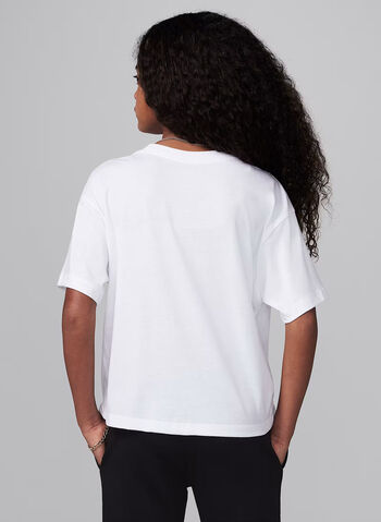 T-SHIRT ESS BROOKLYN JORDAN RAGAZZA, 001 WHT, small