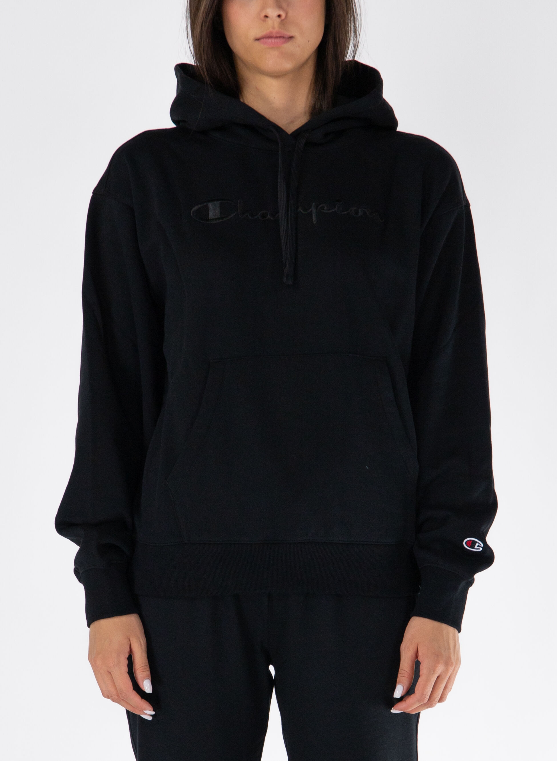 FELPA CON CAPPUCCIO CON LOGO TONO SU TONO XL