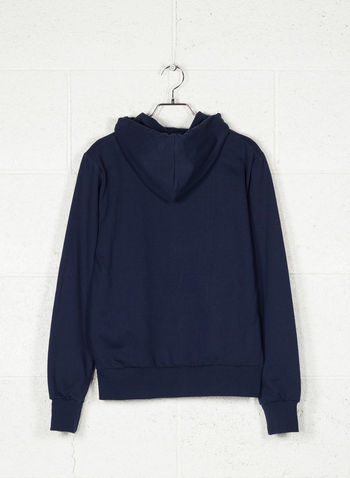 FELPA CON CAPPUCCIO BIG LOGO, BLU, small