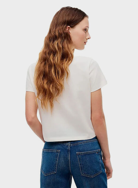 T-SHIRT CROP, YBH WHT, medium