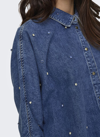 CAMICIA GRACE PIETRE, MEDIUM BLUE DENIM, small
