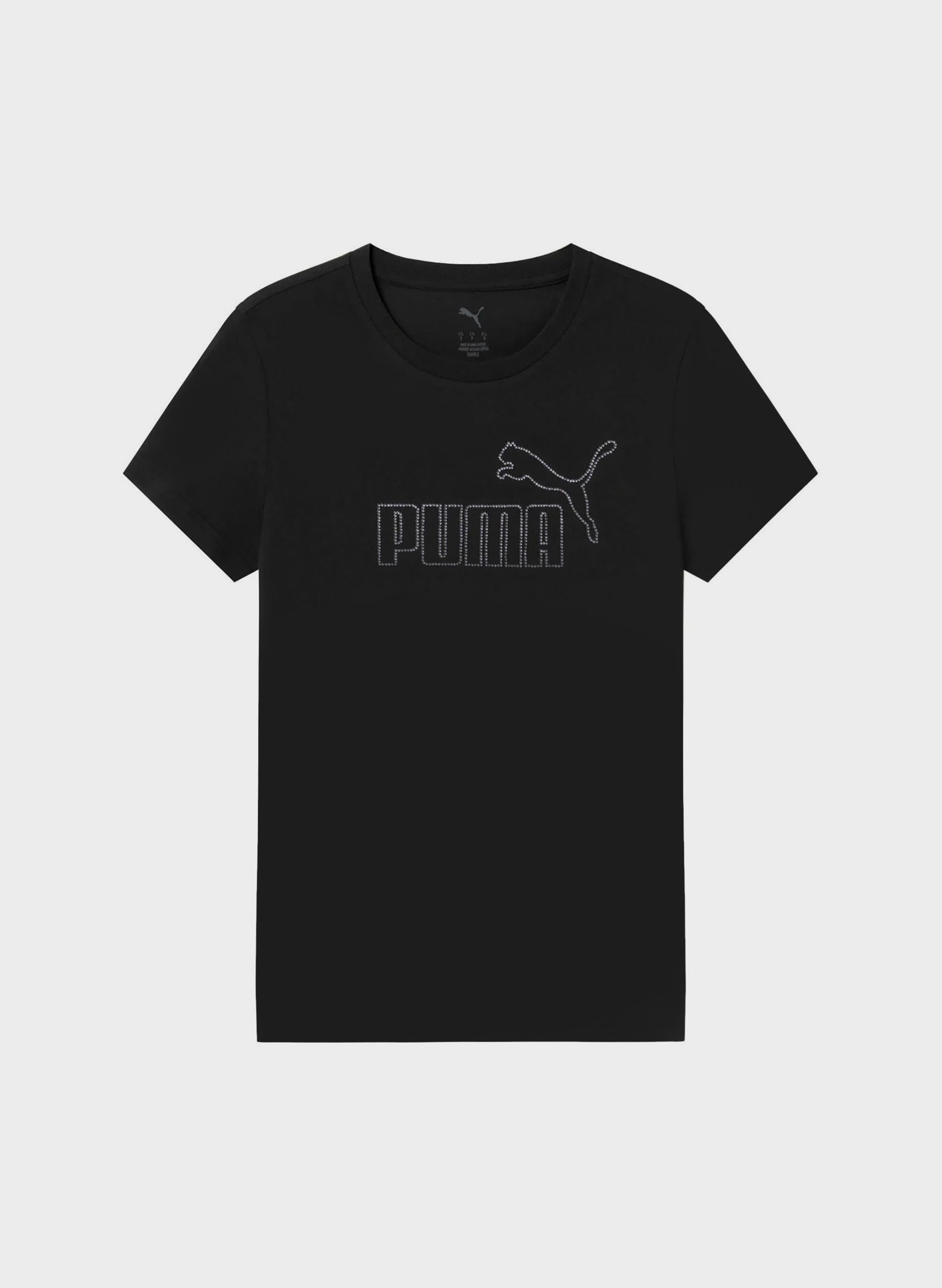 T-Shirt Rhinestone Logo Con Strass Ragazza