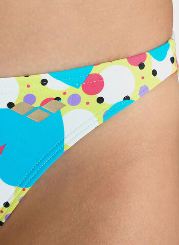 COSTUME BIKINI TOP VINTAGE RAGAZZA, 300 GREEN MULTI, small