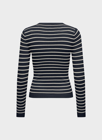 MAGLIONE MILA STRIPE, NAVY BLAZER, small