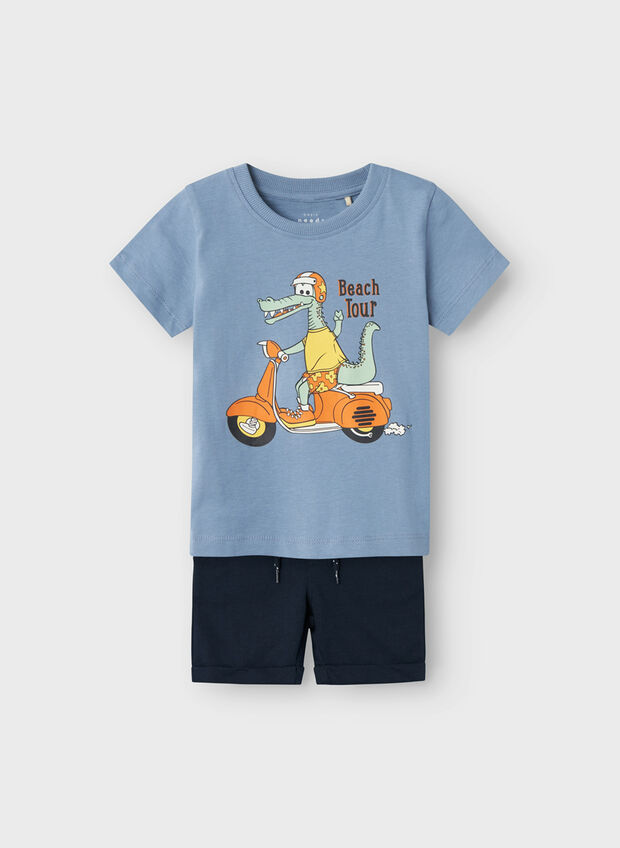 COMPLETINO T-SHIRT+ SHORTS VIGANO BAMBINO, DARK SAPPHIRE, large