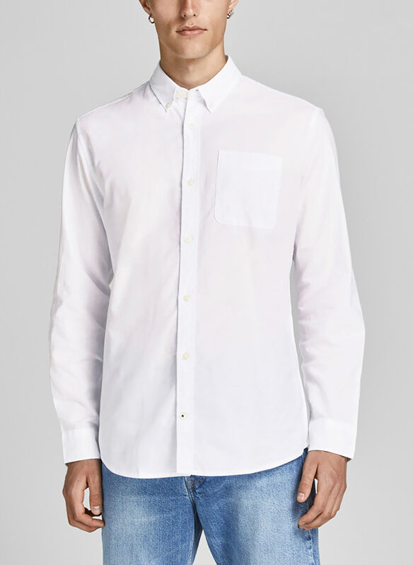 CAMICIA OXFORD, WHITE, medium