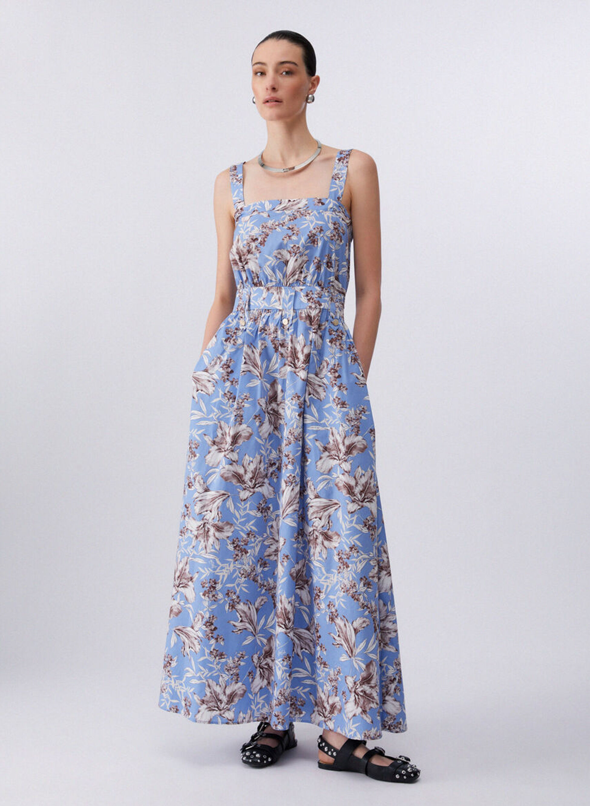 Abito Lungo In Popeline