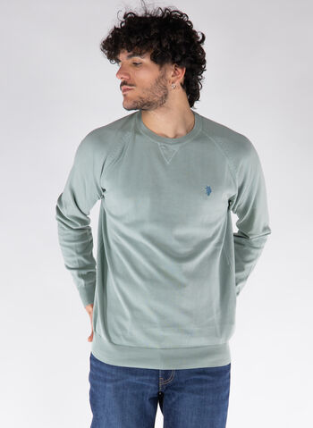 MAGLIONE GIROCOLLO CON LOGO, 442 SALVIA, small