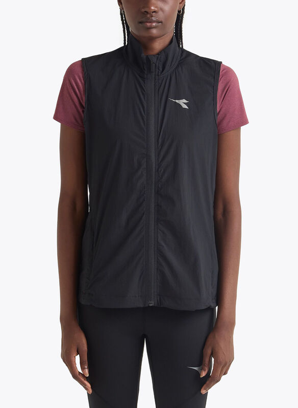 SMANICATO WINDBREAKER PACKABLE VEST, 80013 BLK, medium