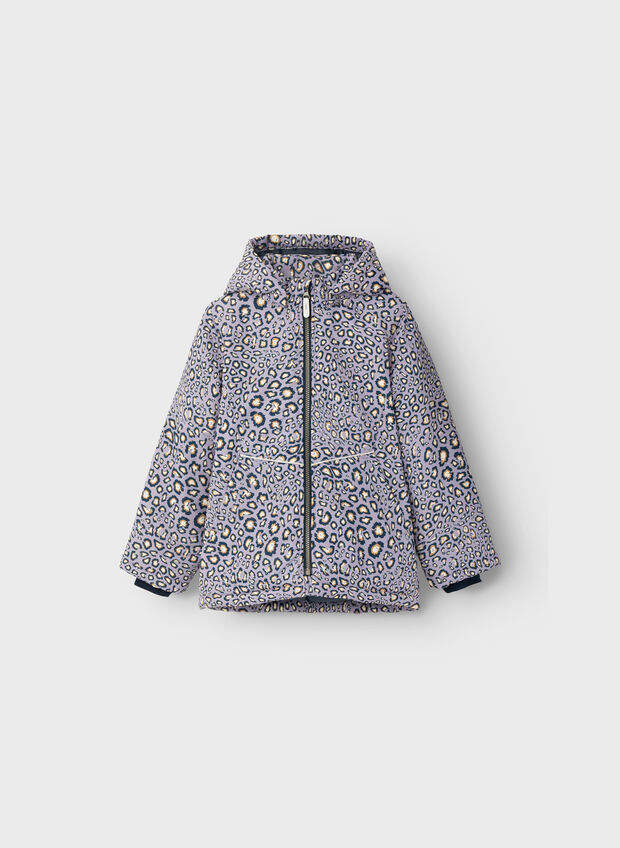 GIUBBOTTO MAXI STAMPA ANIMALIER RAGAZZA, LAVENDER GRAY, large