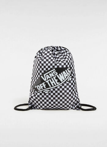GYMSACK CHECK UNISEX, WHTBLK, small