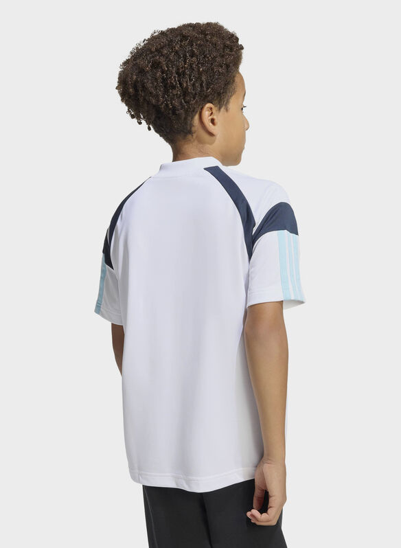 T-SHIRT MANICA CORTA TIRO JUNIOR, - WHTCELNVY, medium