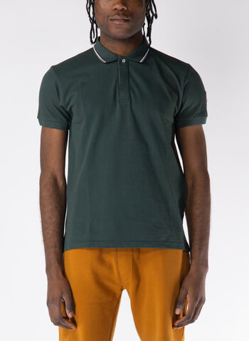 POLO A MANICHE CORTE CON BORDINO IN PIQUET, , small