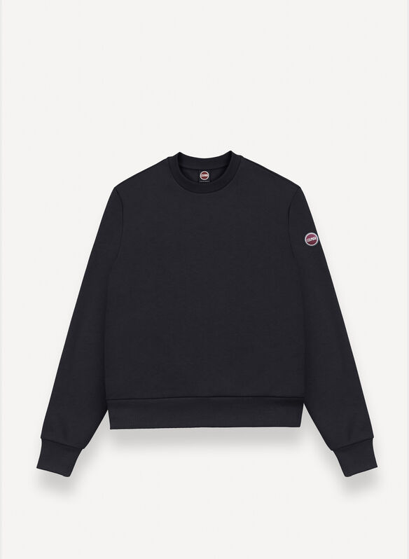FELPA GIROCOLLO COTTON, 99 BLK, medium