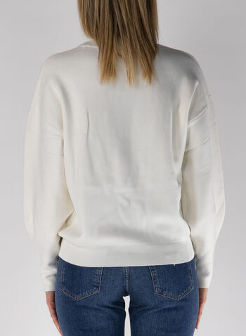 FELPA GIROCOLLO CON SCRITTA IN STRASS, , small