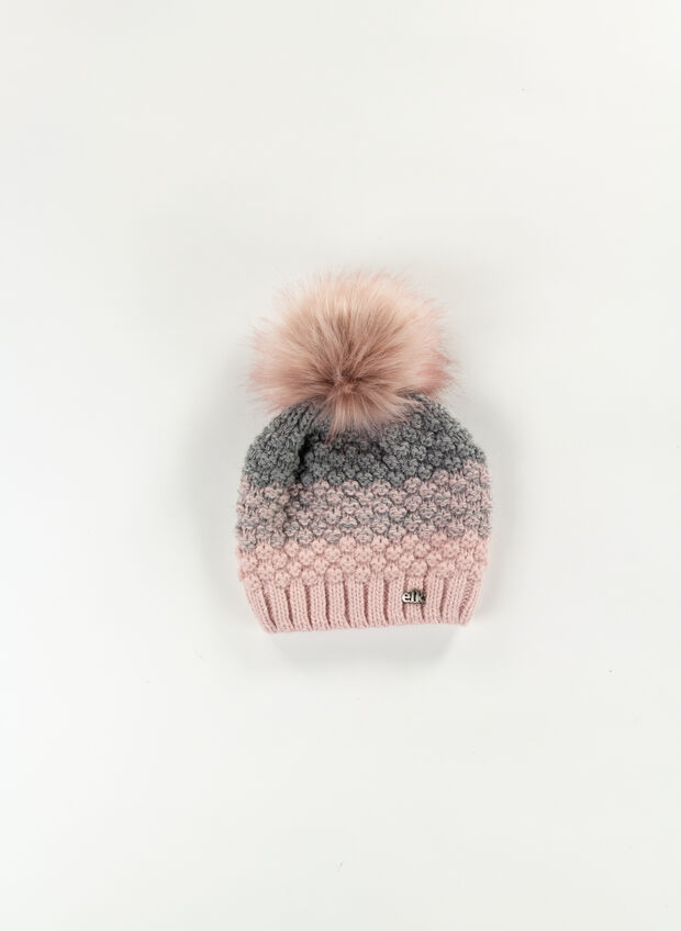 CAPPELLO PONPON, PINK/GREY, large