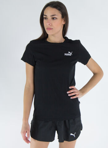 T-SHIRT EMBROIDERY CON LOGO, 01 BLK, small