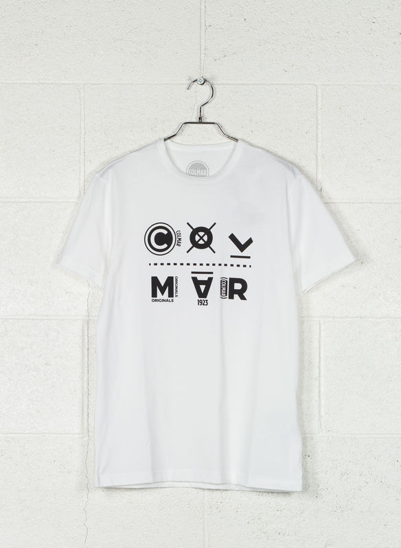 T-SHIRT CON LOGO, 01WHT, medium