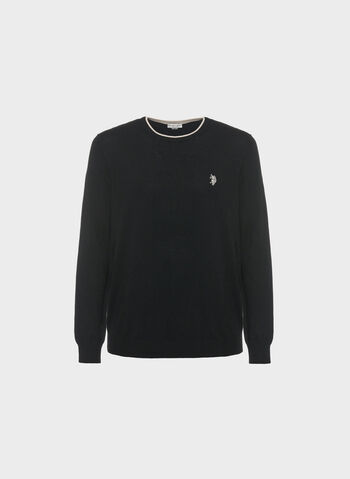 MAGLIONE GIROCOLLO, 199 BLK, small