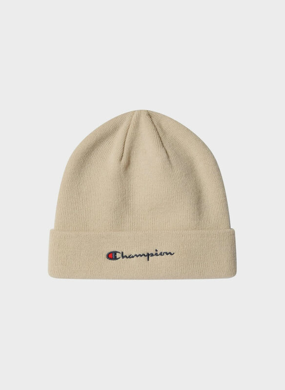 CAPPELLO IN MAGLIA CON RISVOLTO UNISEX, ES057 BEIGE, medium