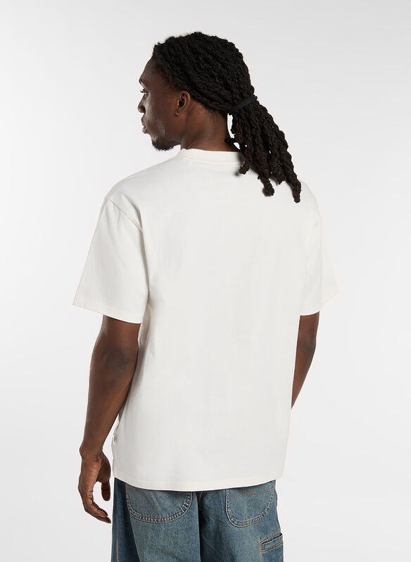 T-SHIRT LORETTO MICRO LOGO RICAMO, - ECRU, medium